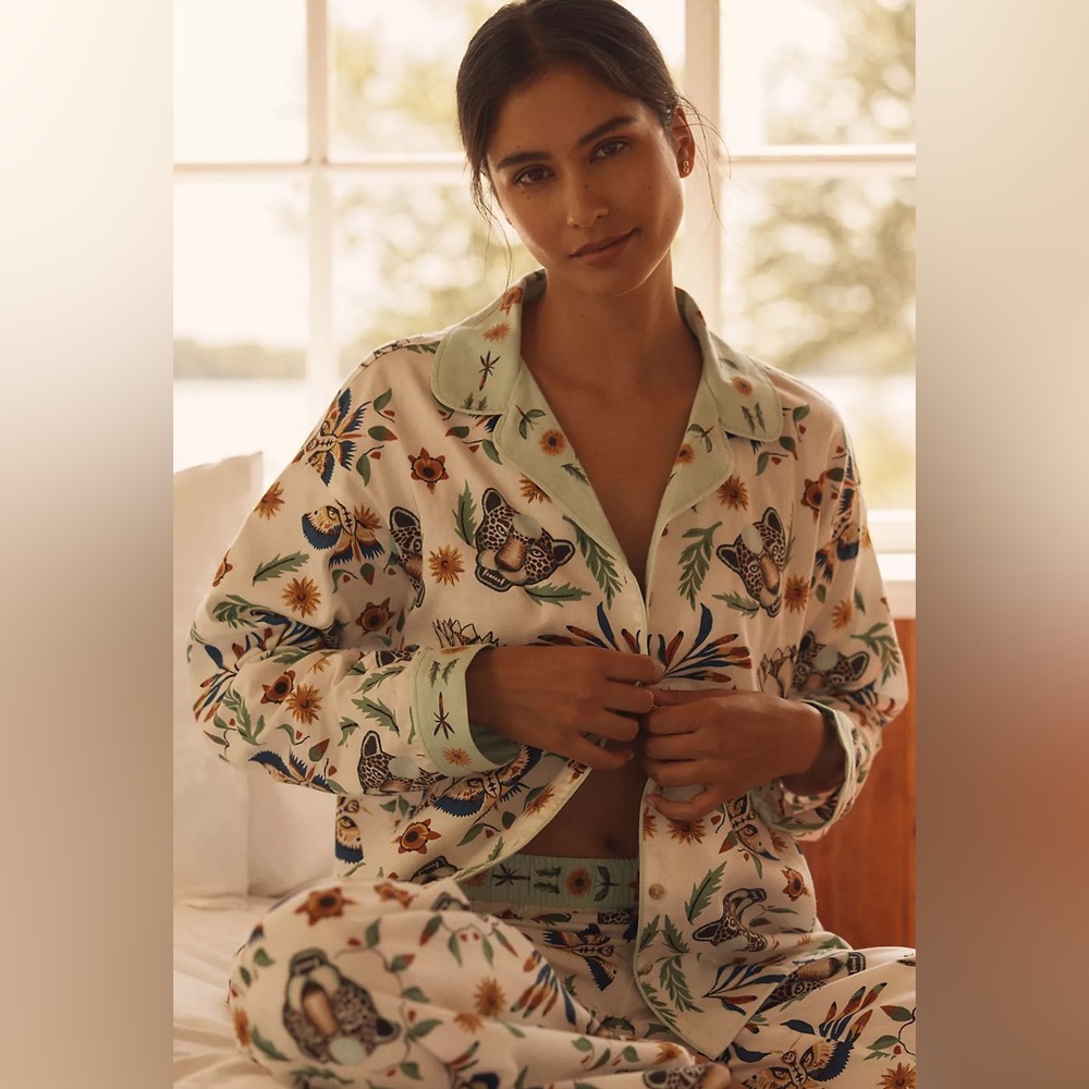 LyreBird Cloud Flannel Pajama Top